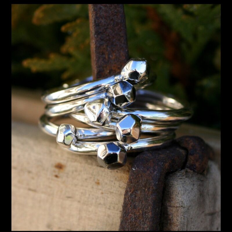 Ring med silverkula